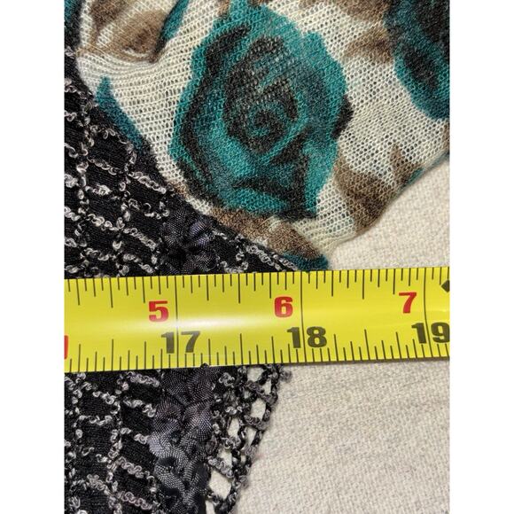 Radzoli Women's Whimsical Goth Knit Small Patchwork Tunic Top Multicolor - Picture 5 of 10